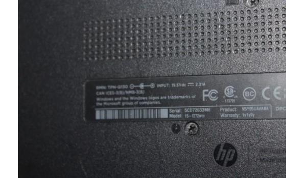 laptop HP, type probook, core i3, zonder kabels, werking niet gekend, zonder kabels, paswoord niet gekend
